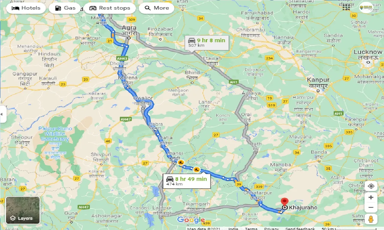 vrindavan-to-khajuraho-one-way