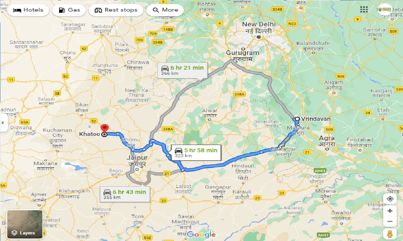 vrindavan-to-khatoo-one-way