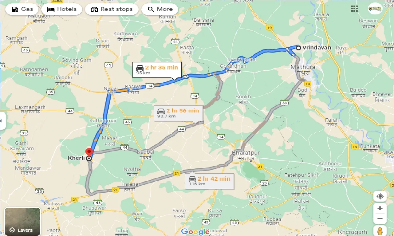 vrindavan-to-kherli-taxi