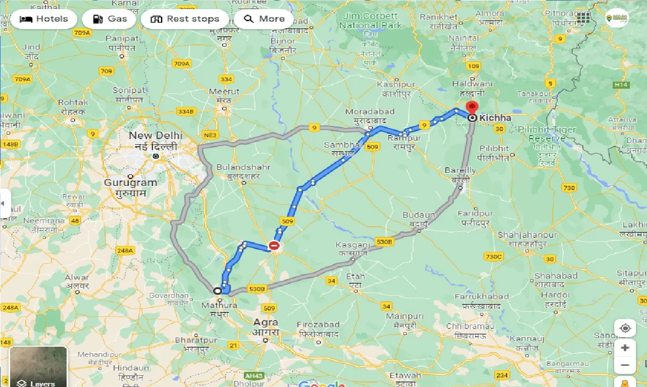 vrindavan-to-kichha-one-way