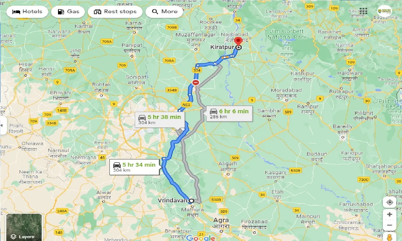 vrindavan-to-kiratpur-taxi
