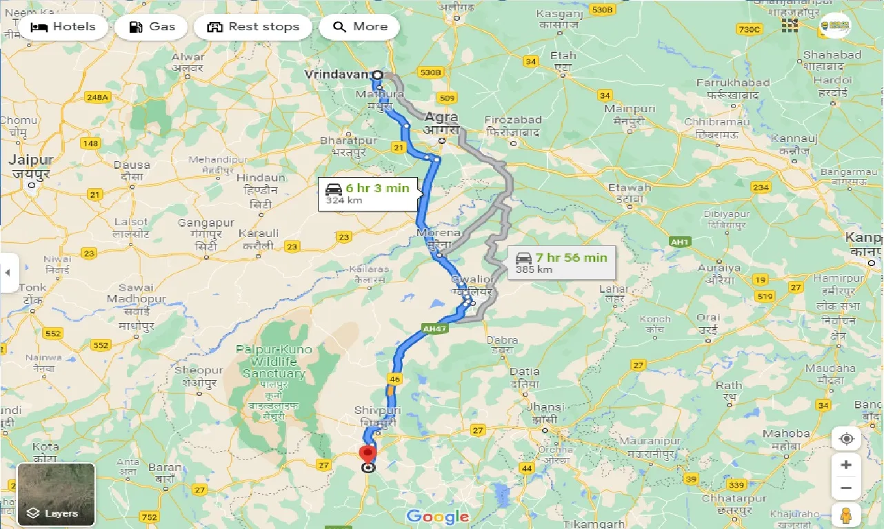 vrindavan-to-kolaras-one-way