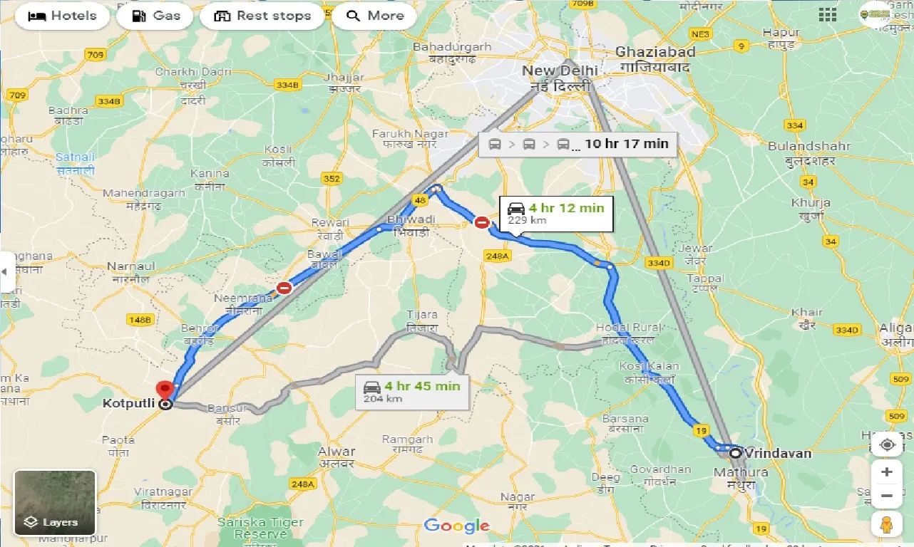 vrindavan-to-kotputli-one-way