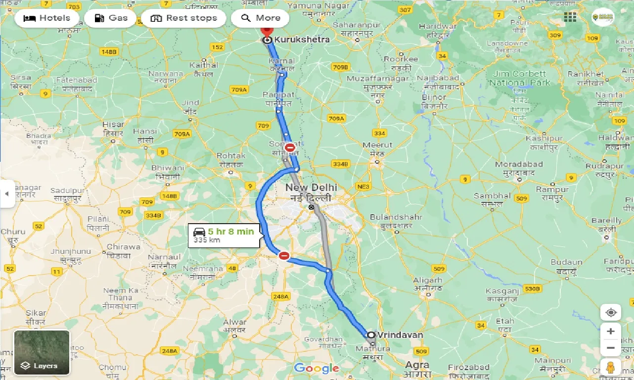 vrindavan-to-kurukshetra-one-way