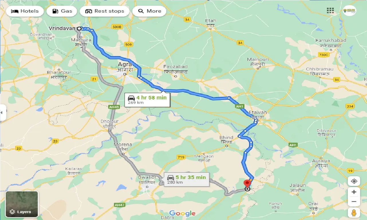 vrindavan-to-lahar-taxi