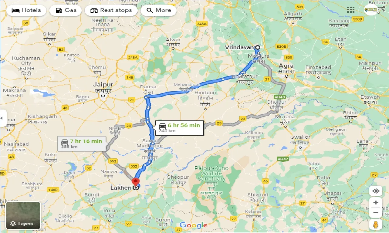 vrindavan-to-lakheri-one-way