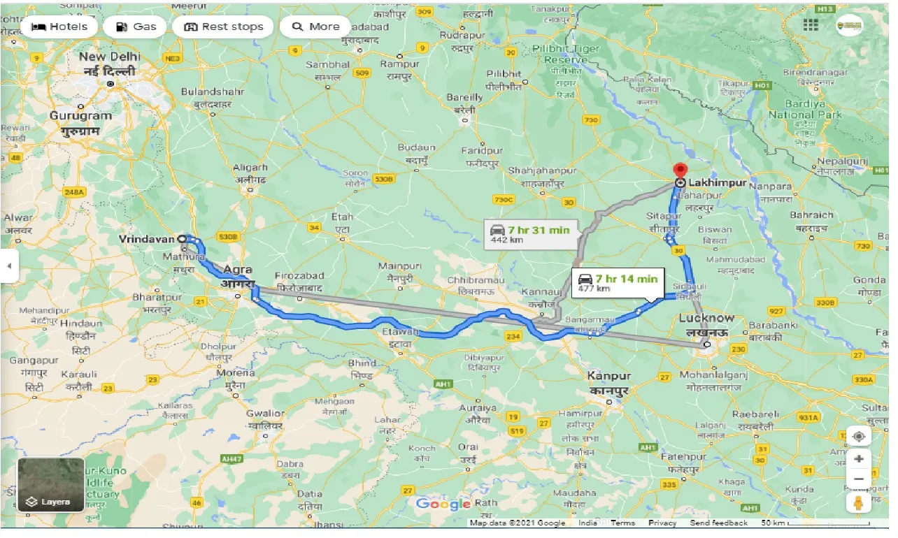 vrindavan-to-lakhimpur-kheri-round-trip