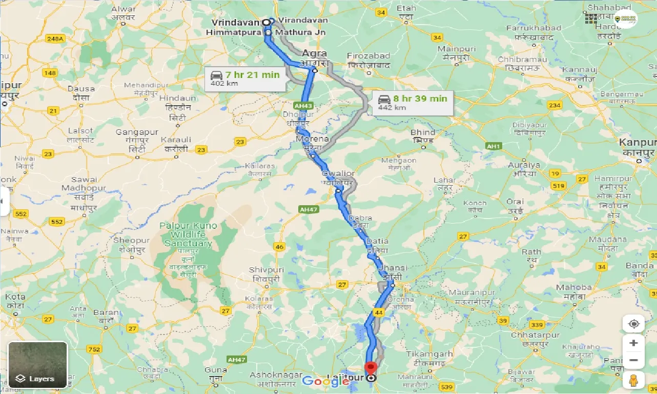 vrindavan-to-lalitpur-one-way