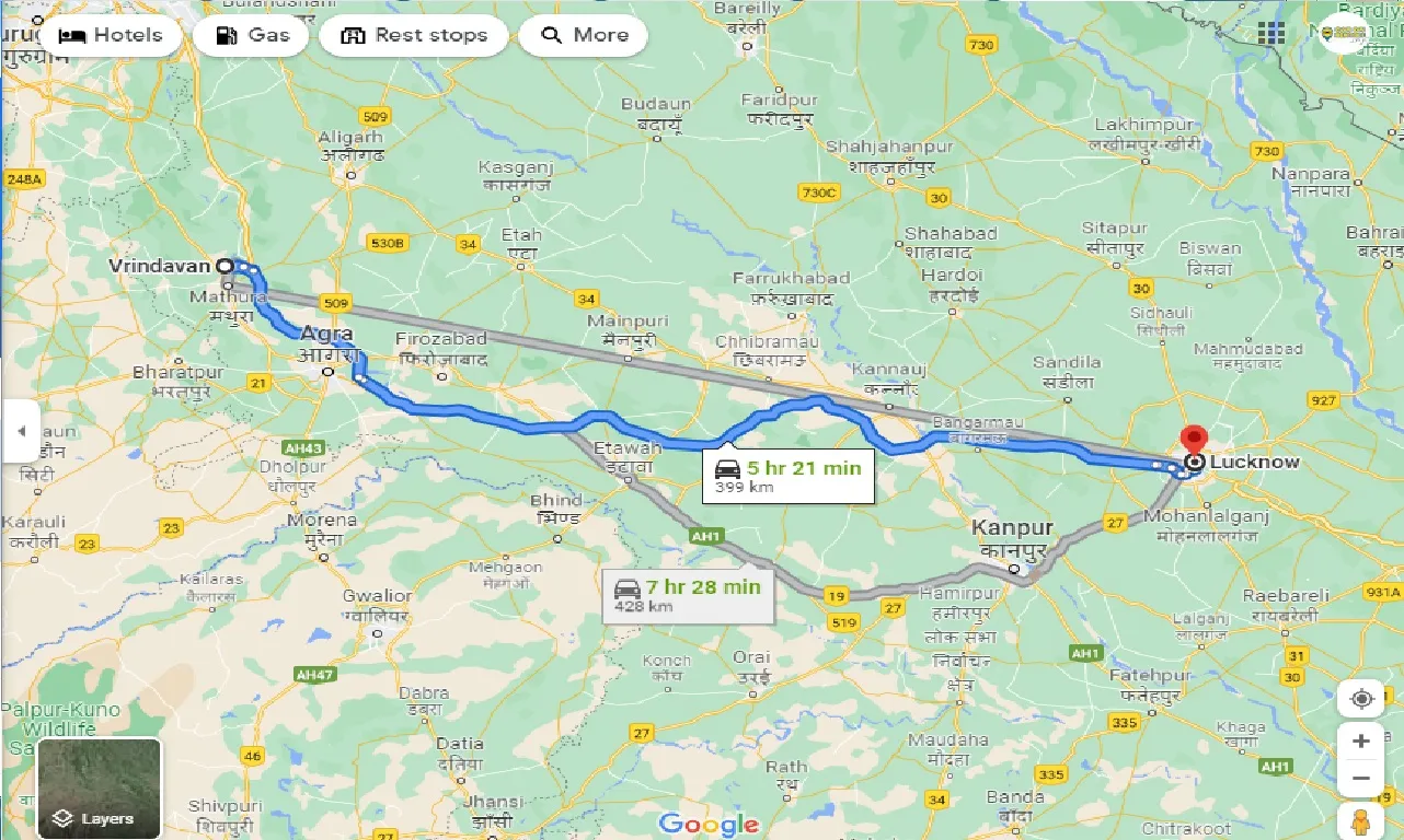 vrindavan-to-lucknow-one-way