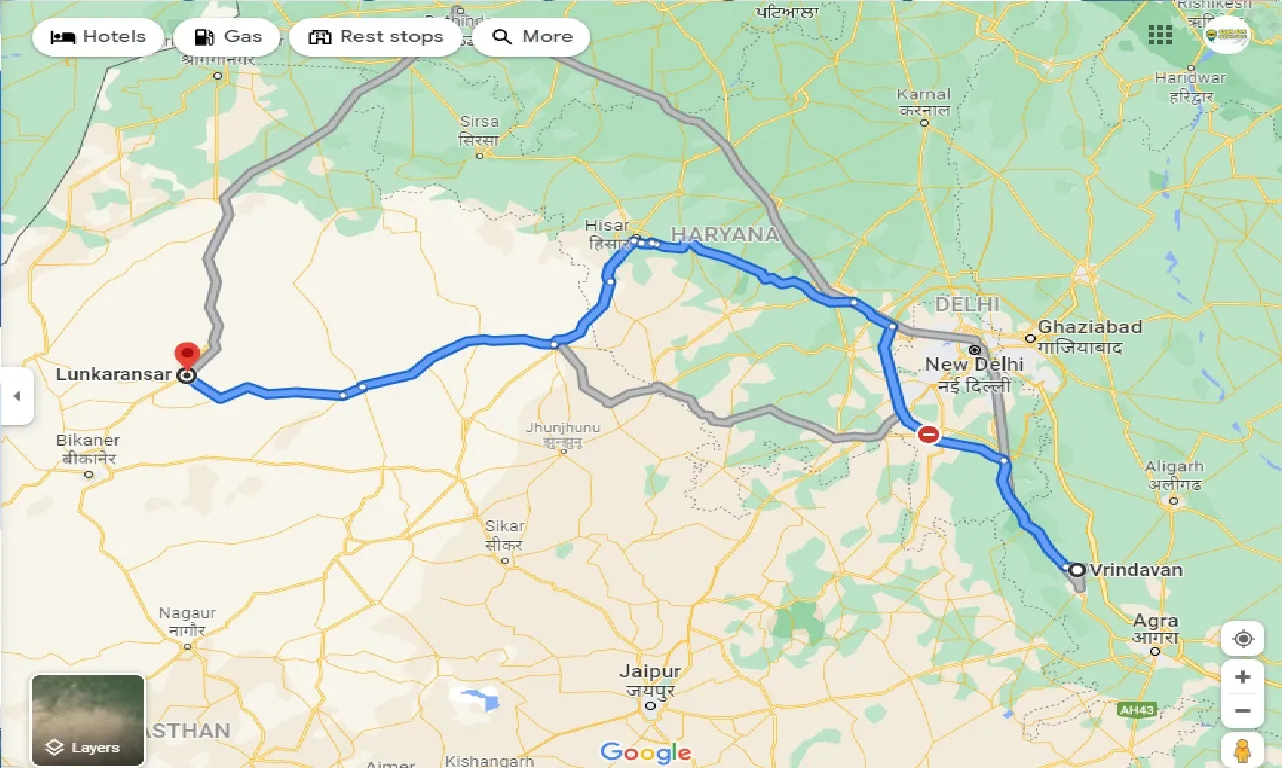 vrindavan-to-lunkaransar-one-way