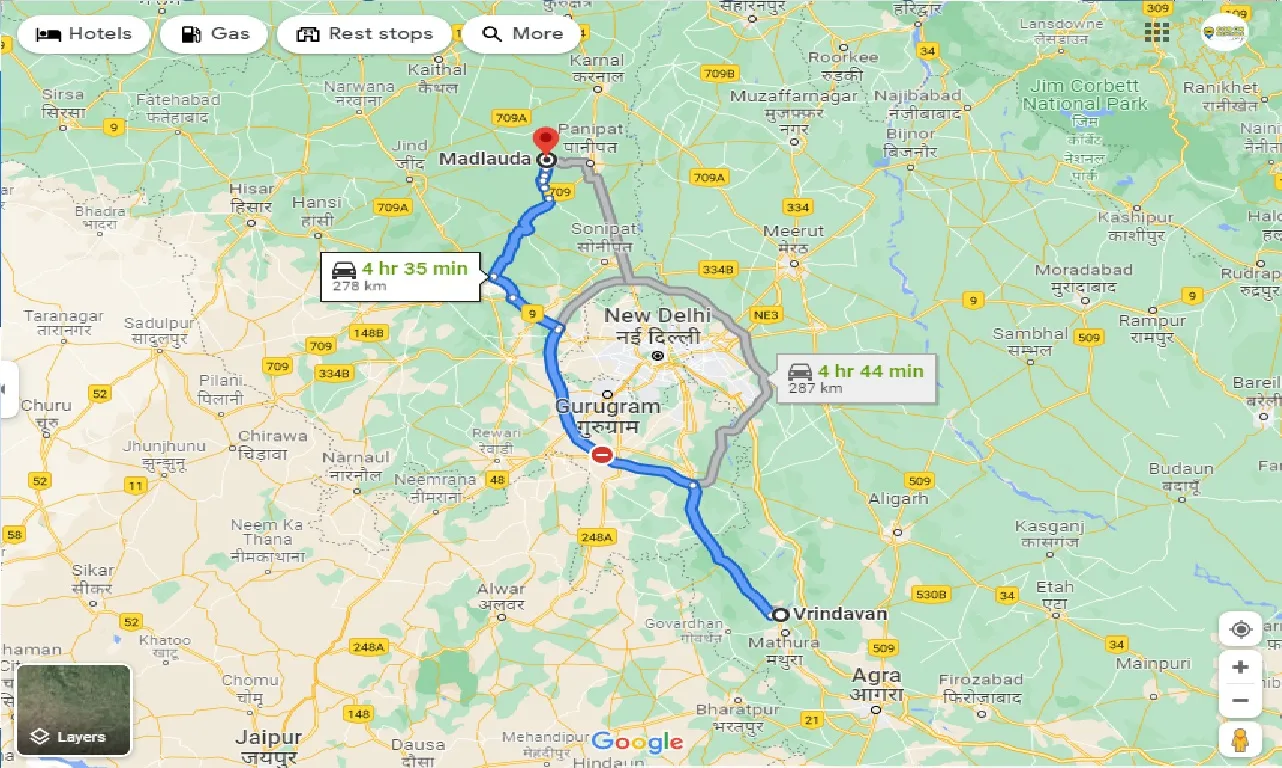 vrindavan-to-madlauda-one-way