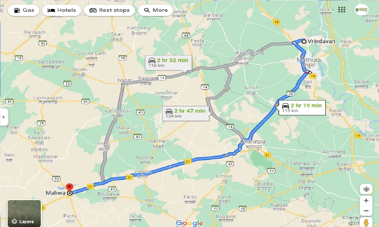 vrindavan-to-mahwa-one-way