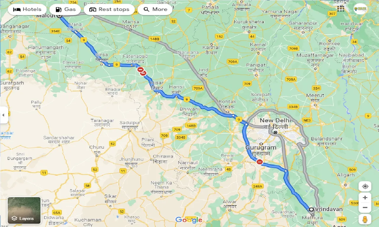 vrindavan-to-malout-one-way
