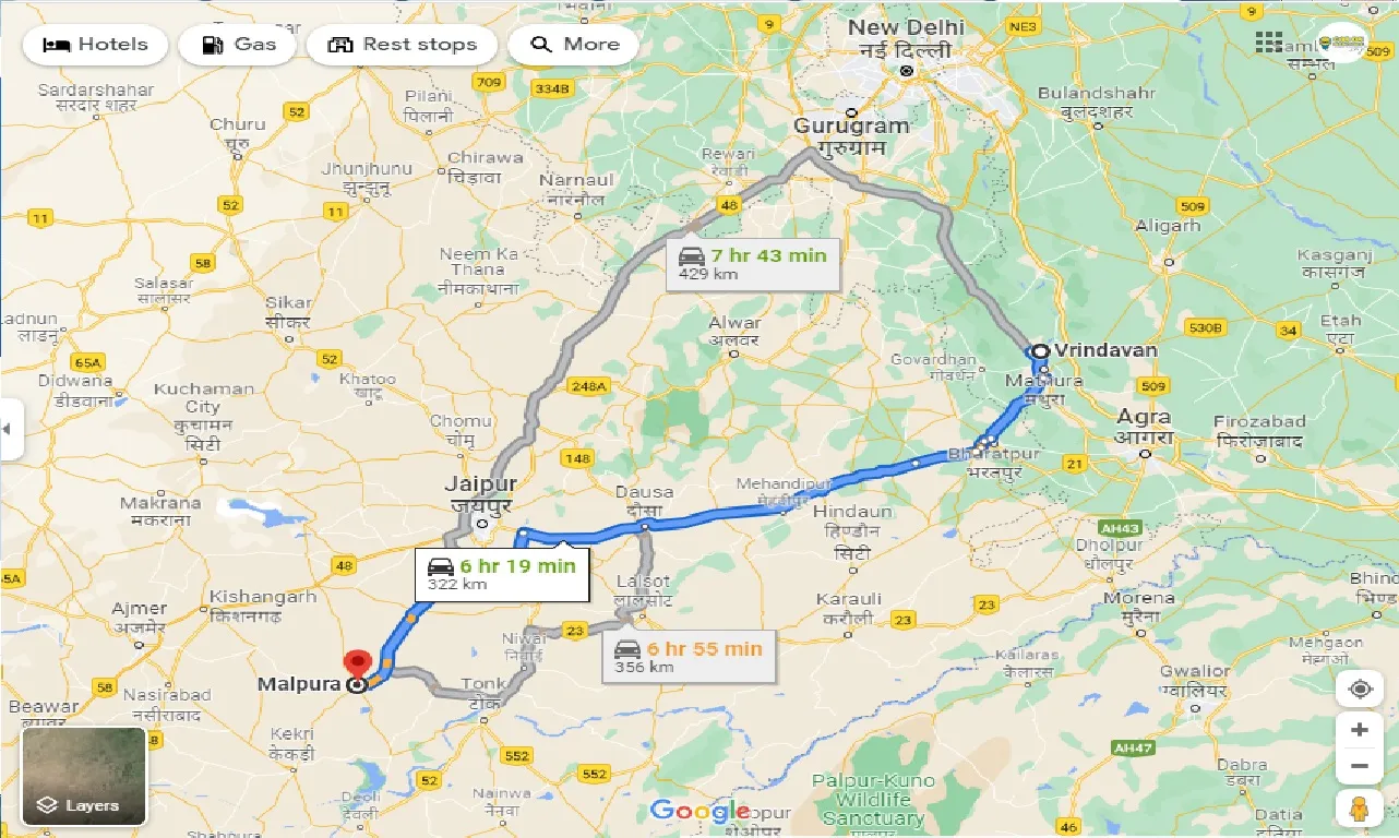 vrindavan-to-malpura-one-way
