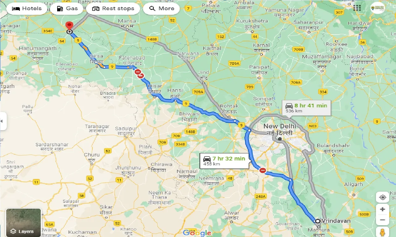 vrindavan-to-mandi-dabwali-one-way