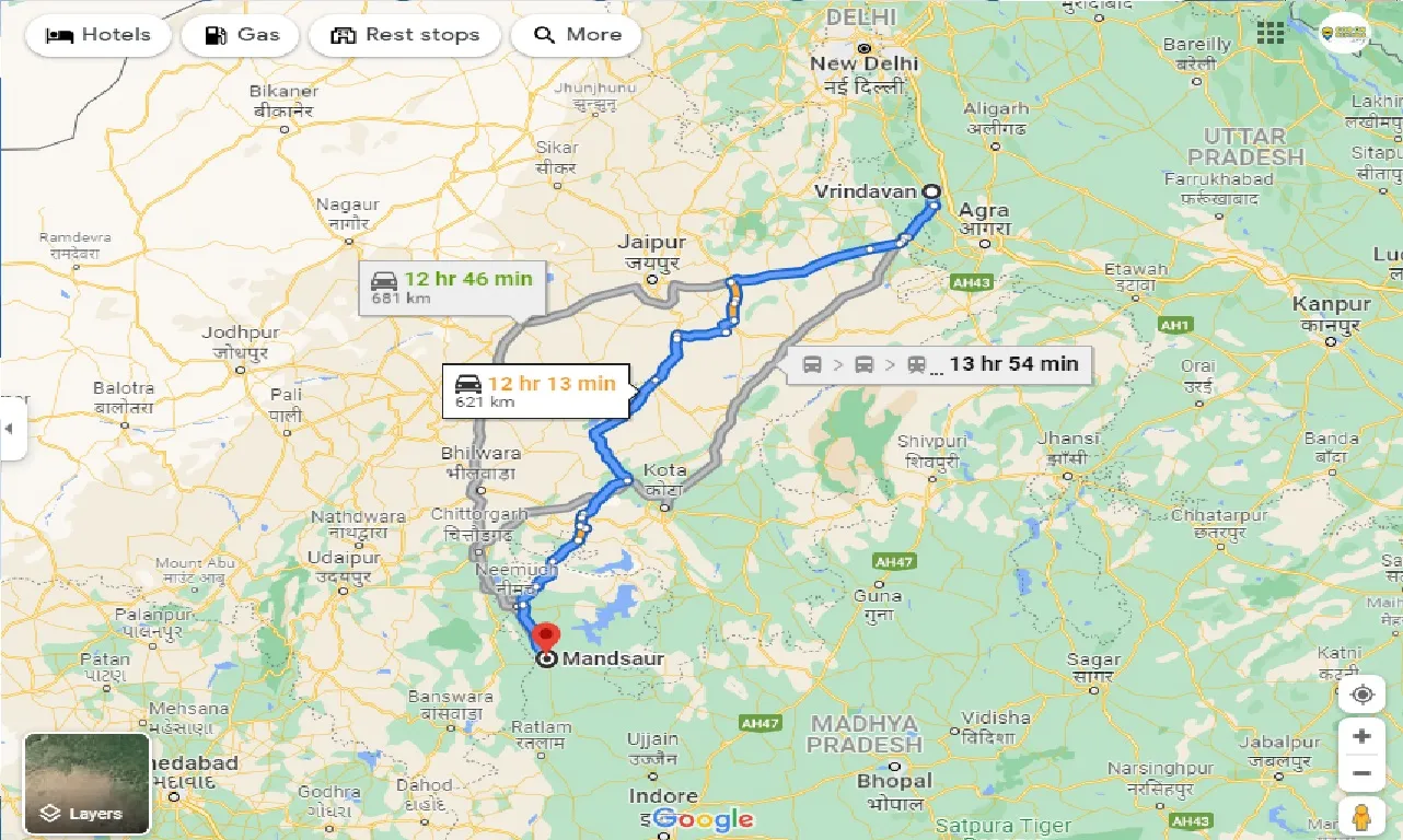 vrindavan-to-mandsaur-one-way