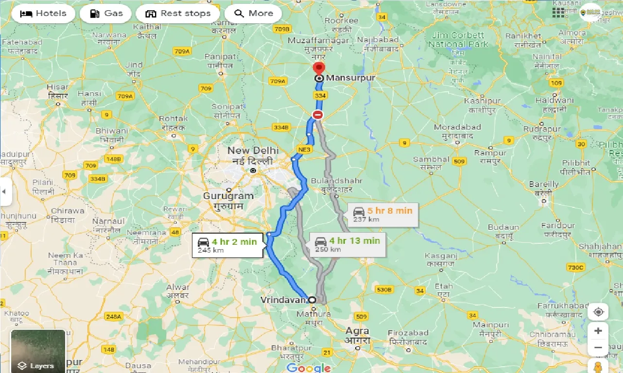 vrindavan-to-mansurpur-one-way