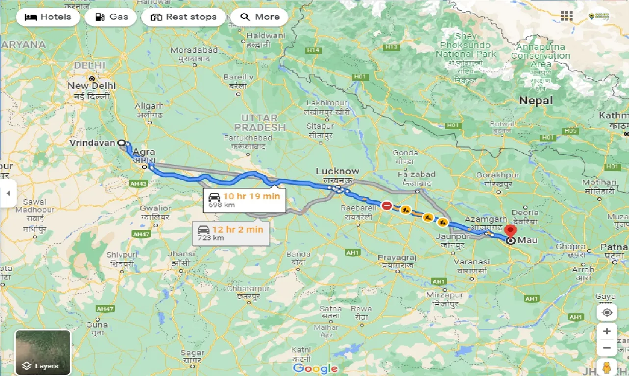 vrindavan-to-mau-one-way