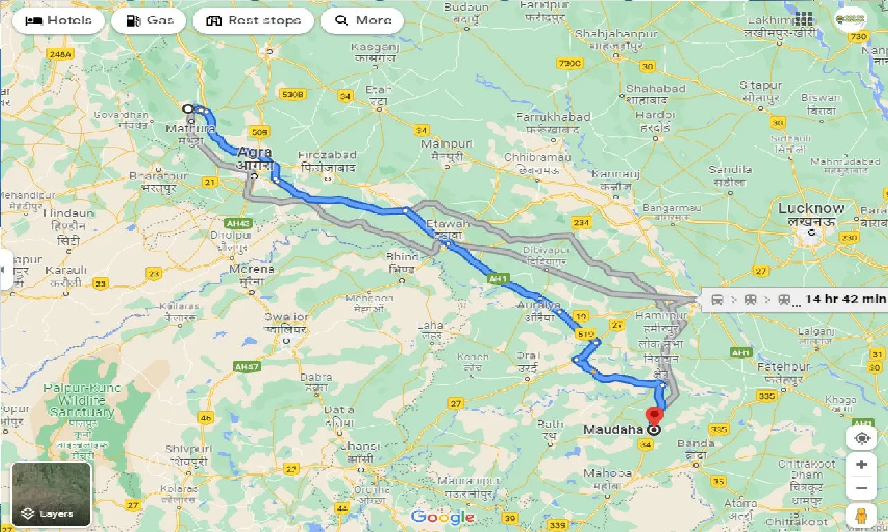 vrindavan-to-maudaha-one-way
