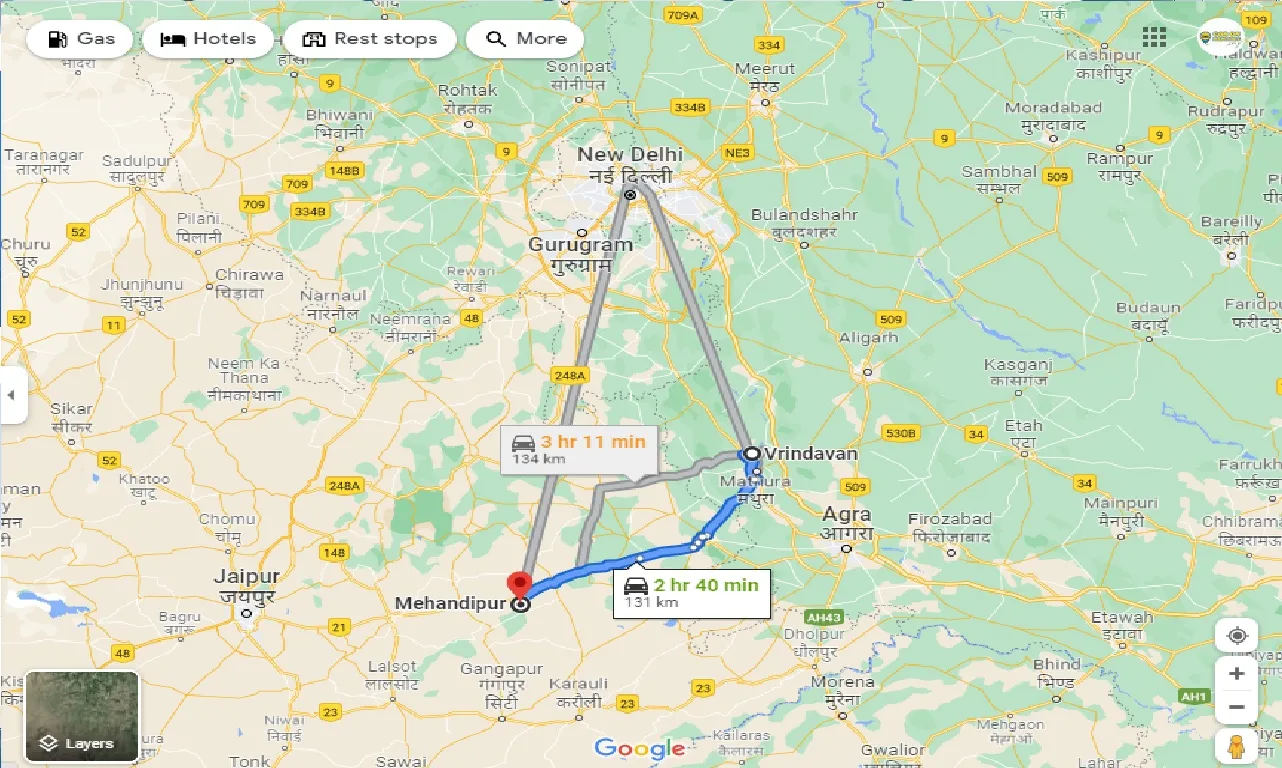 vrindavan-to-mehandipur-one-way