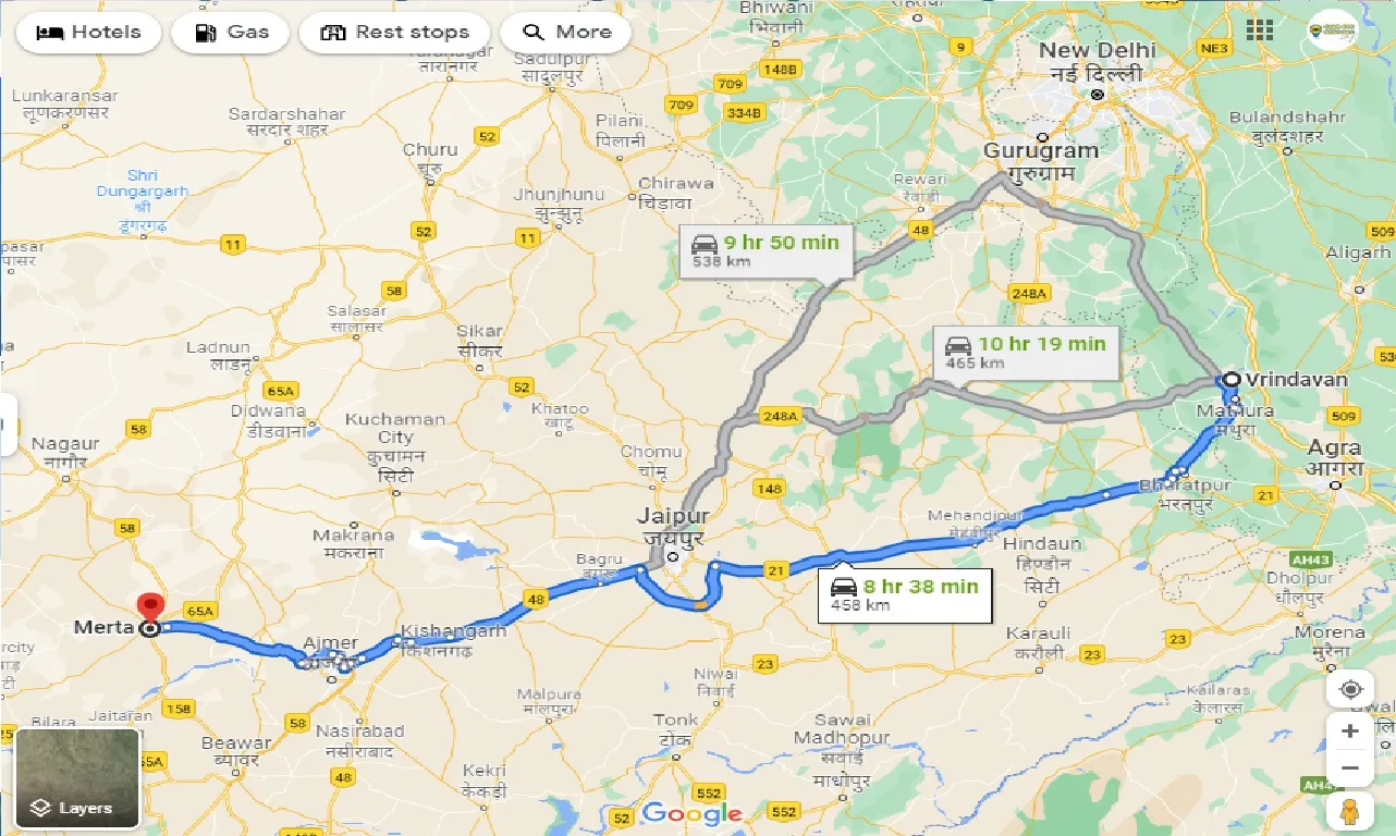 vrindavan-to-merta-one-way