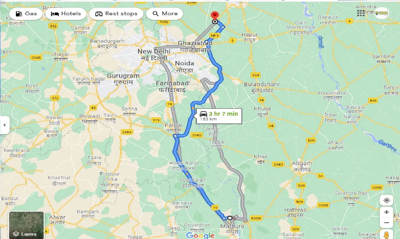 vrindavan-to-modinagar-one-way