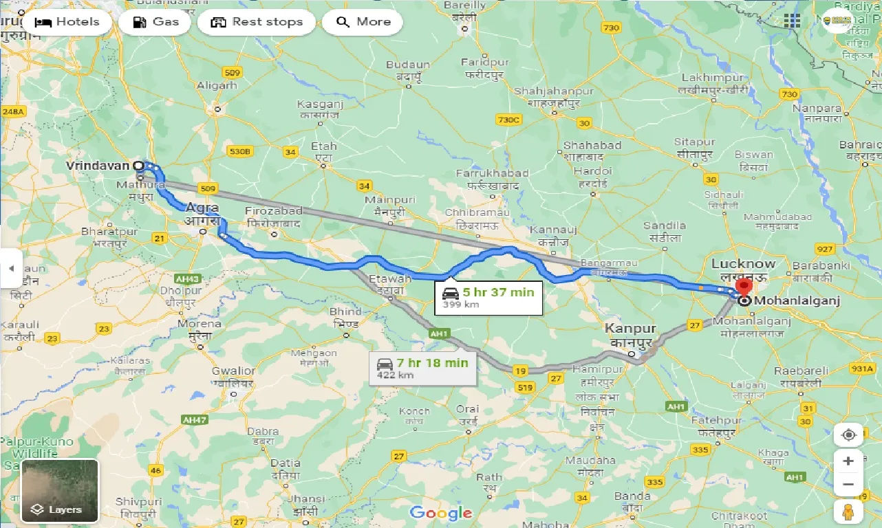 vrindavan-to-mohanlalganj-one-way