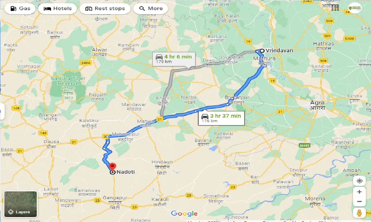 vrindavan-to-nadoti-one-way