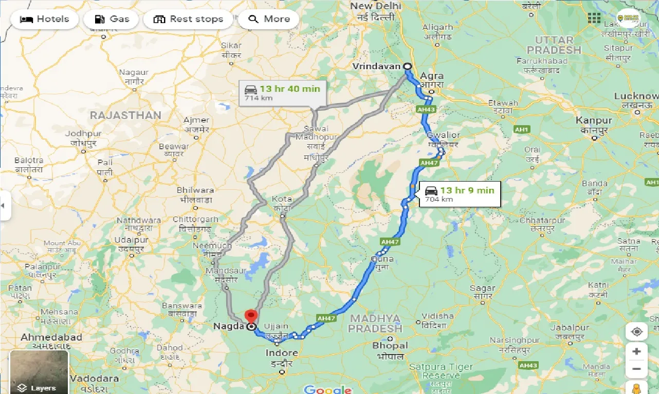 vrindavan-to-nagda-one-way
