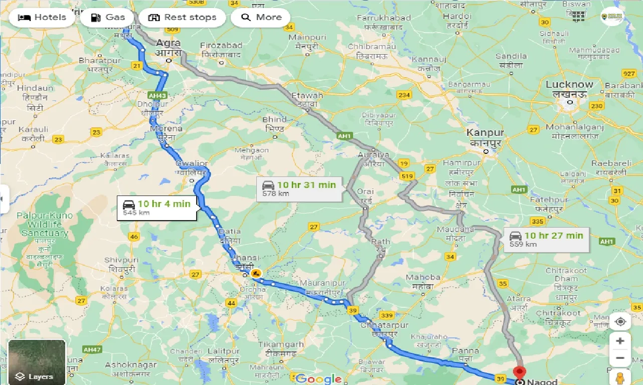 vrindavan-to-nagod-one-way