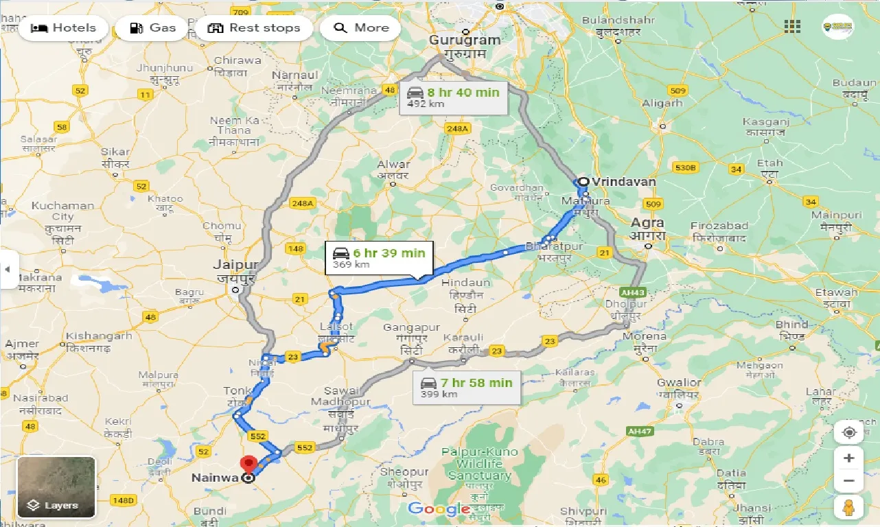 vrindavan-to-nainwa-one-way