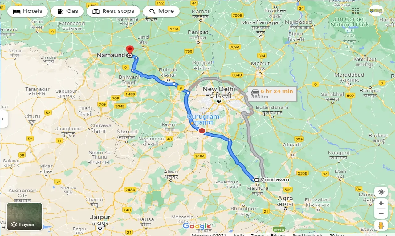 vrindavan-to-narnaund-one-way
