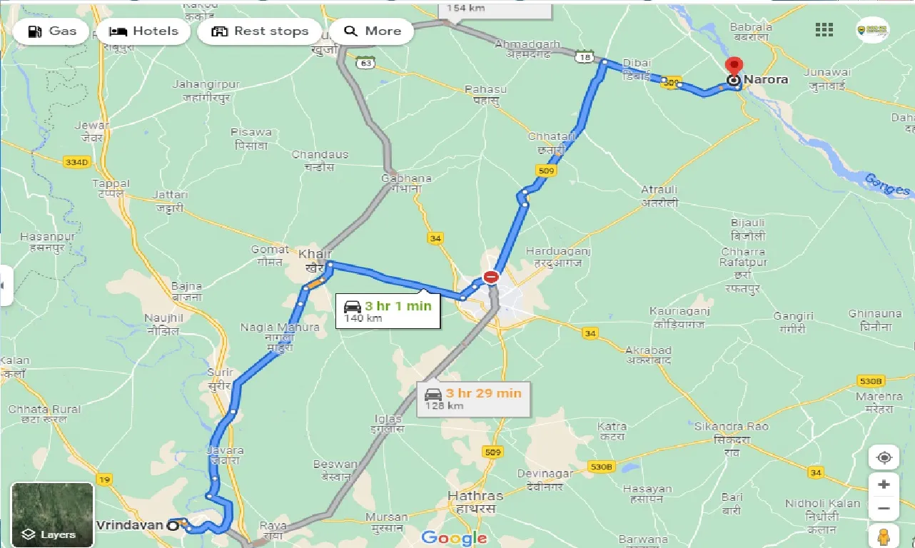 vrindavan-to-narora-one-way