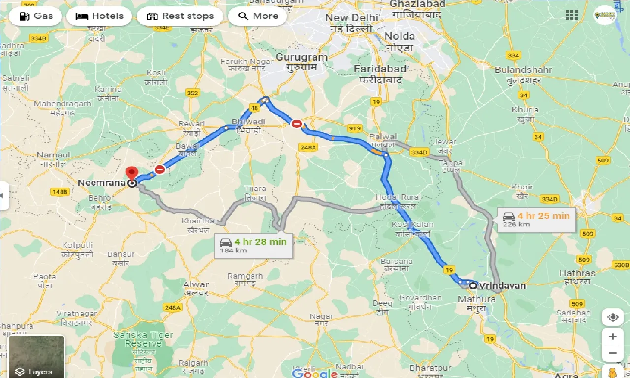 vrindavan-to-neemrana-taxi