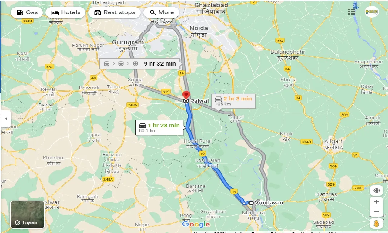 vrindavan-to-palwal-taxi