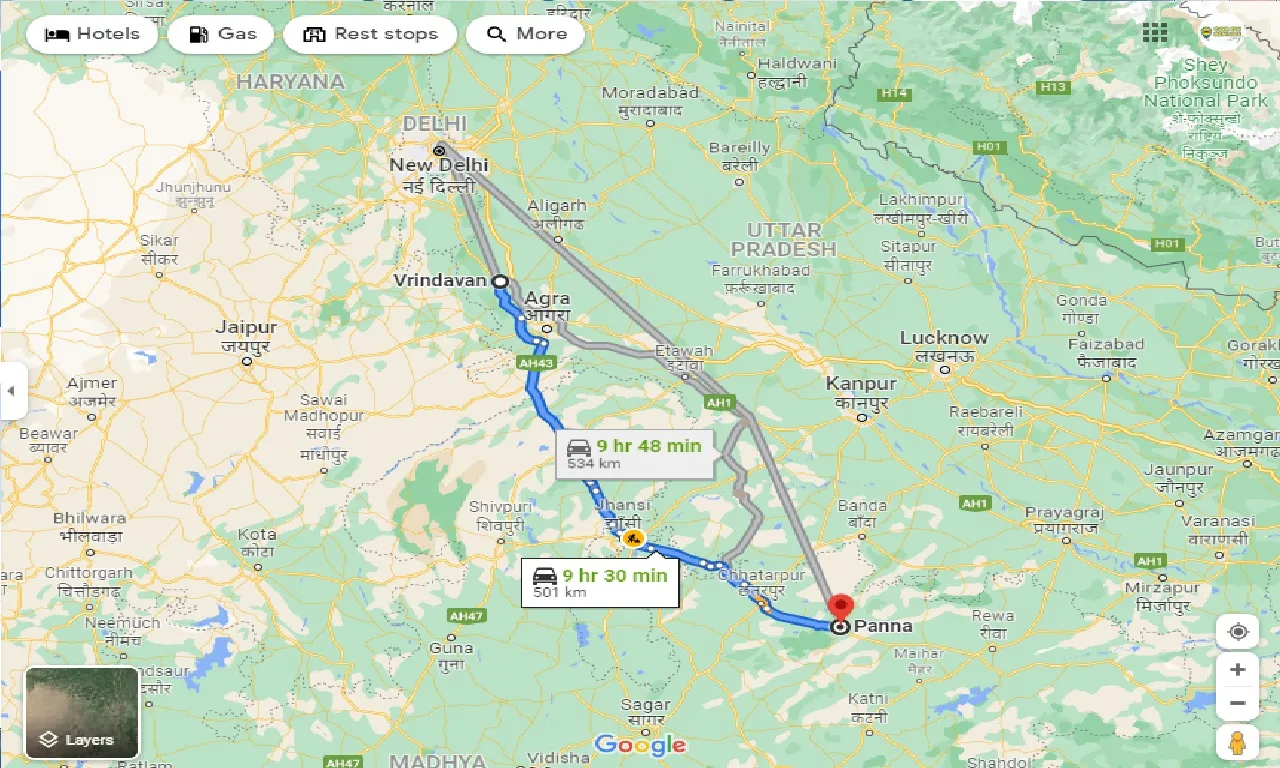 vrindavan-to-panna-taxi