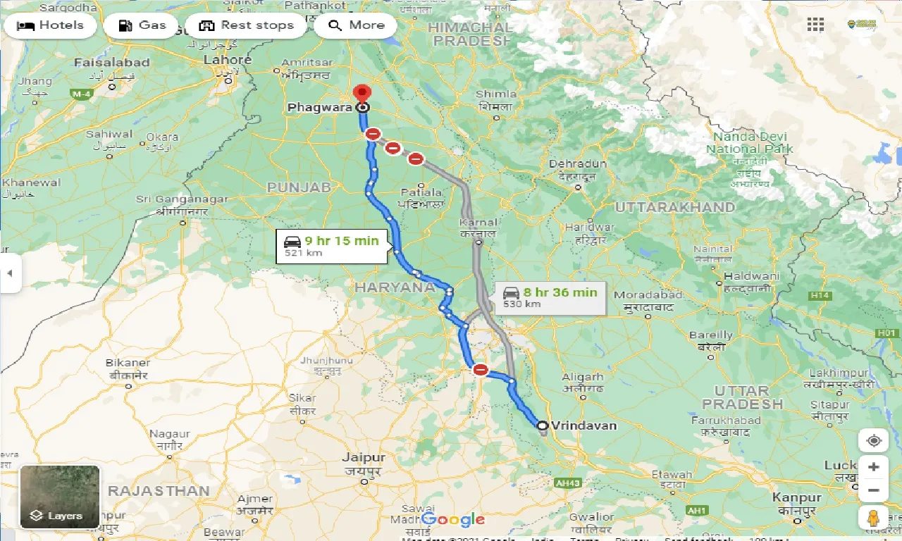 vrindavan-to-phagwara-taxi