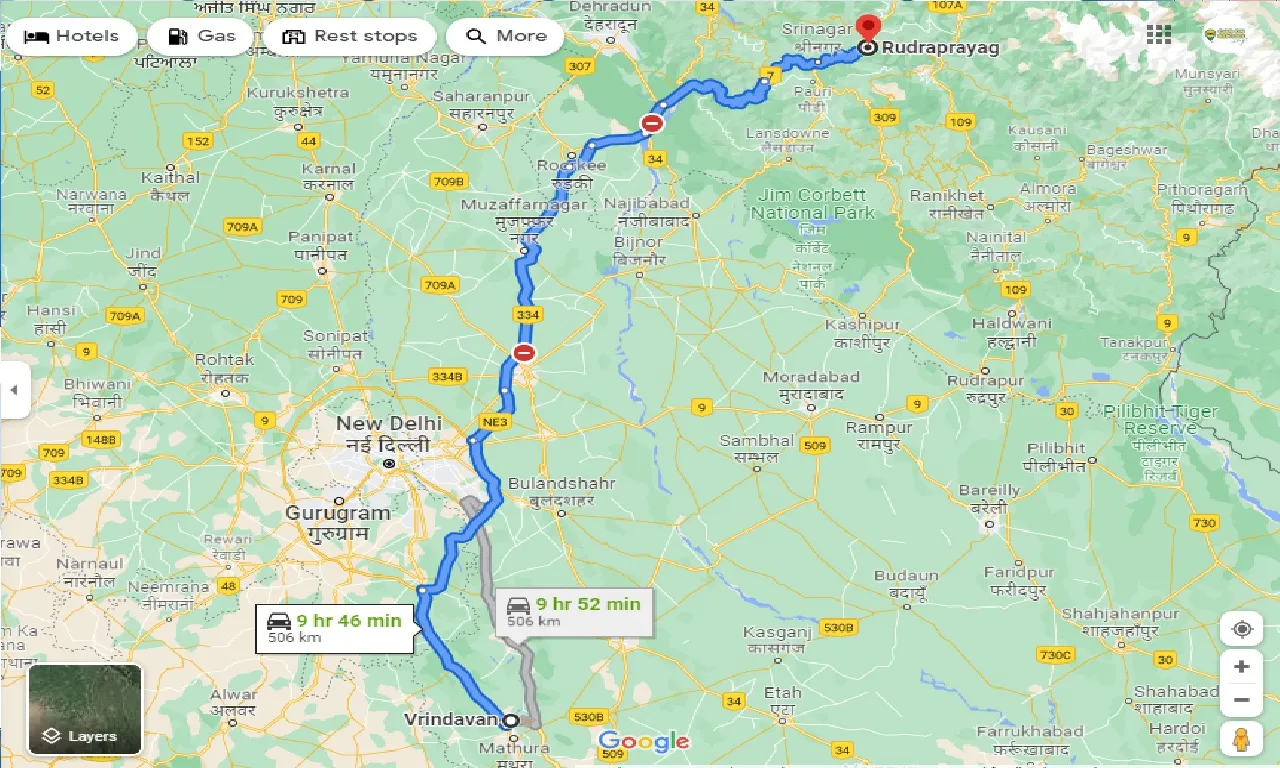 vrindavan-to-rudraprayag-taxi