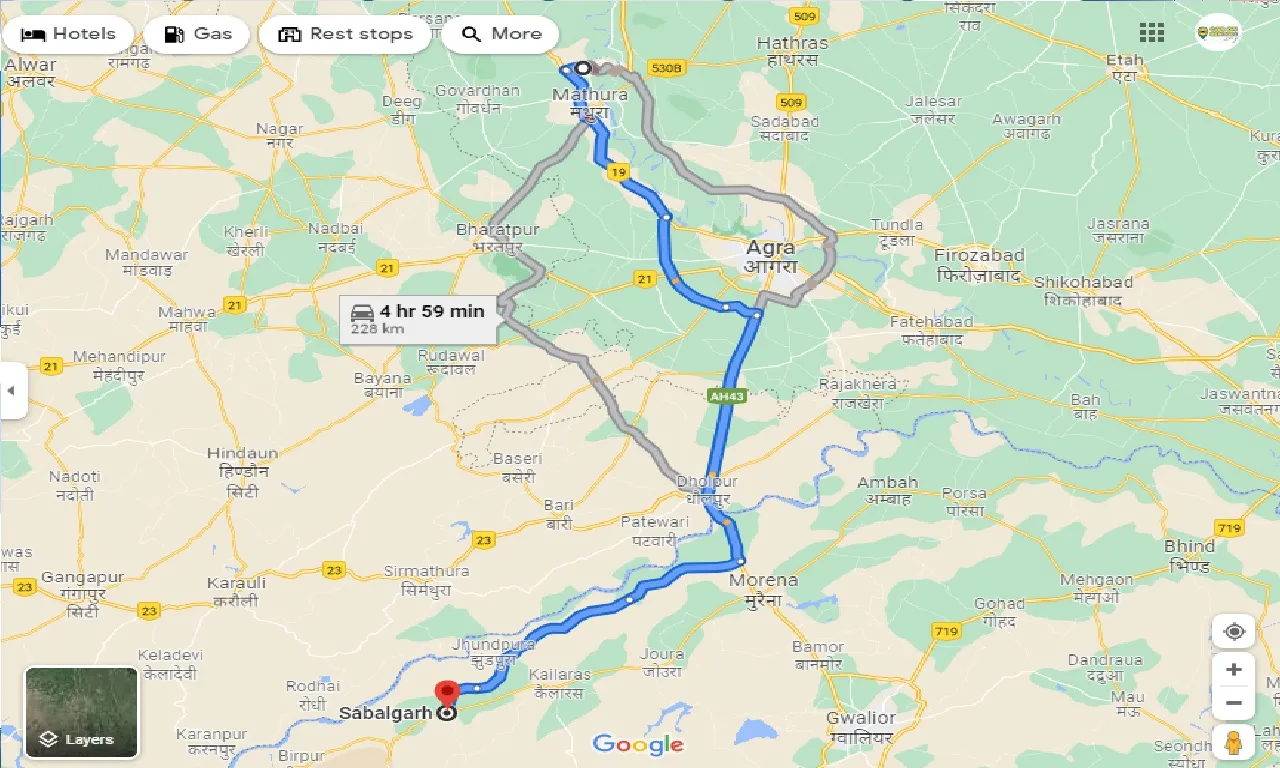 vrindavan-to-sabalgarh-taxi