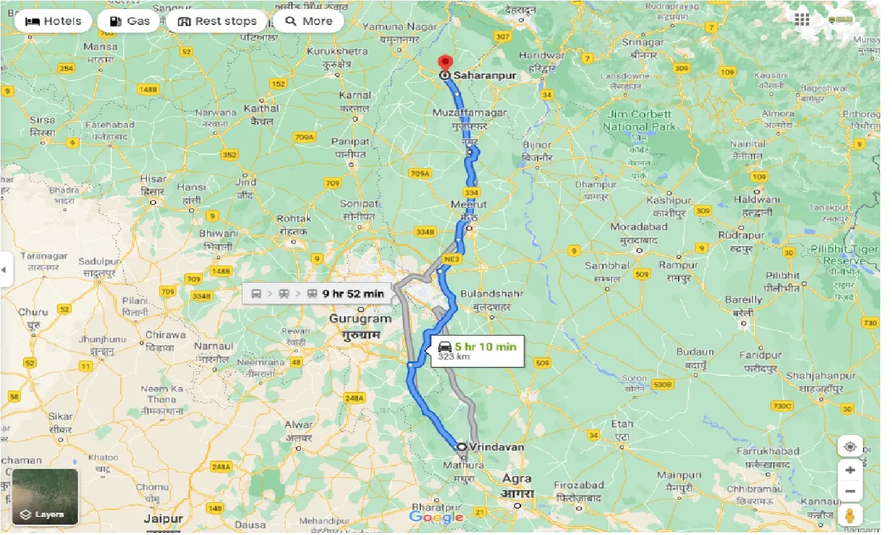 vrindavan-to-saharanpur-round-trip