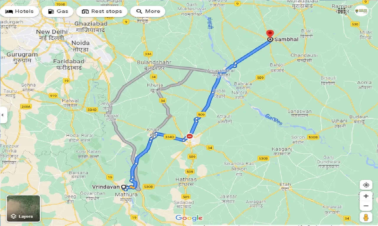 vrindavan-to-sambhal-taxi