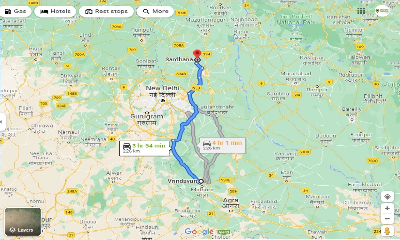vrindavan-to-sardhana-taxi