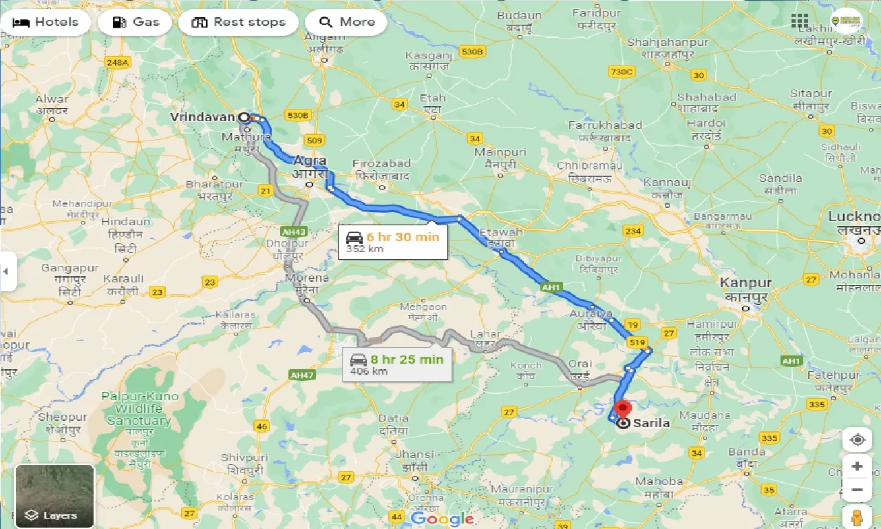 vrindavan-to-sarila-one-way