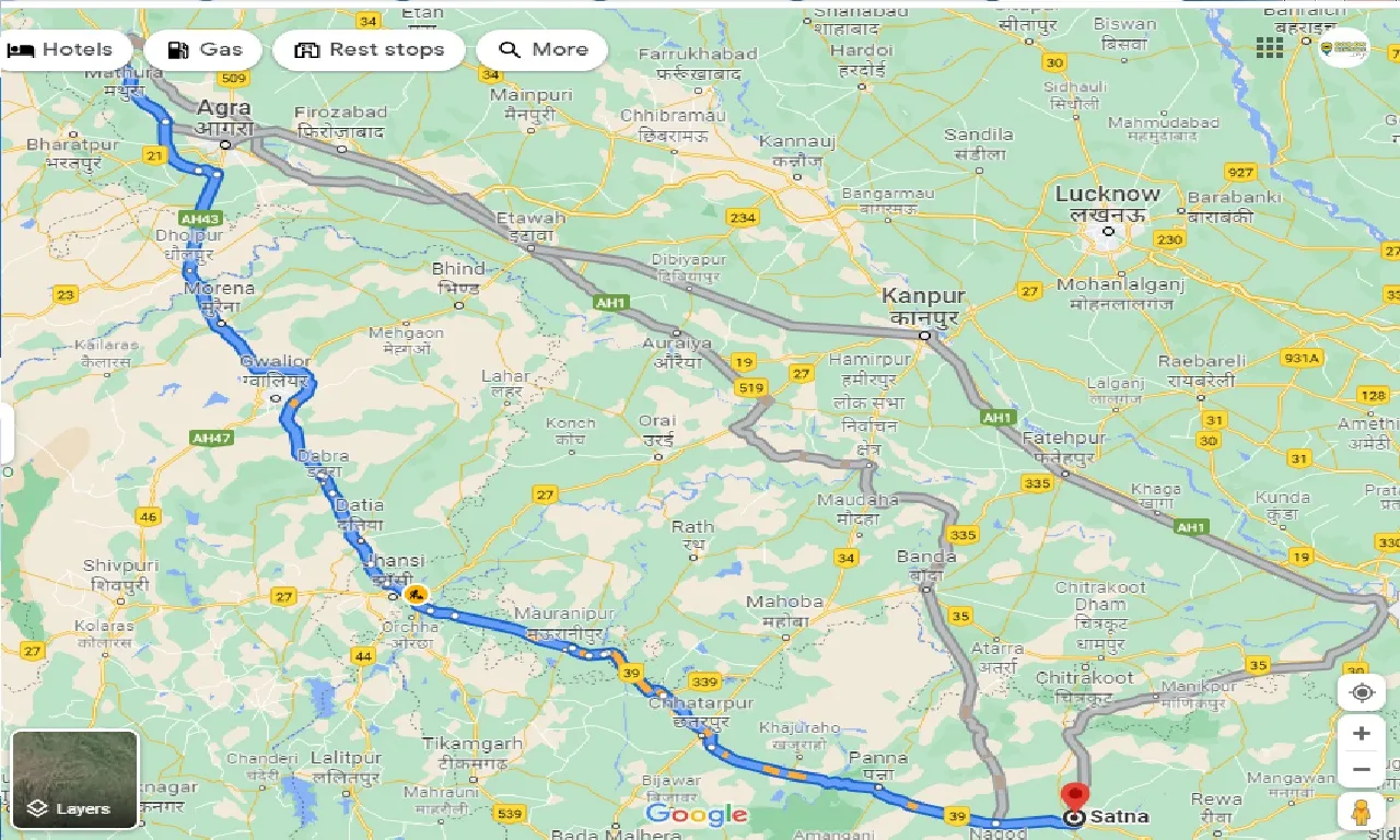 vrindavan-to-satna-one-way