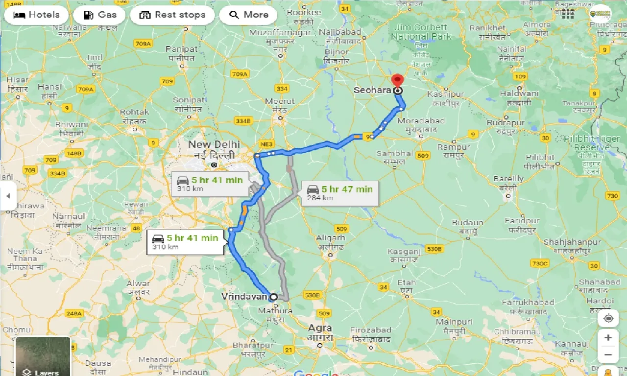 vrindavan-to-seohara-one-way