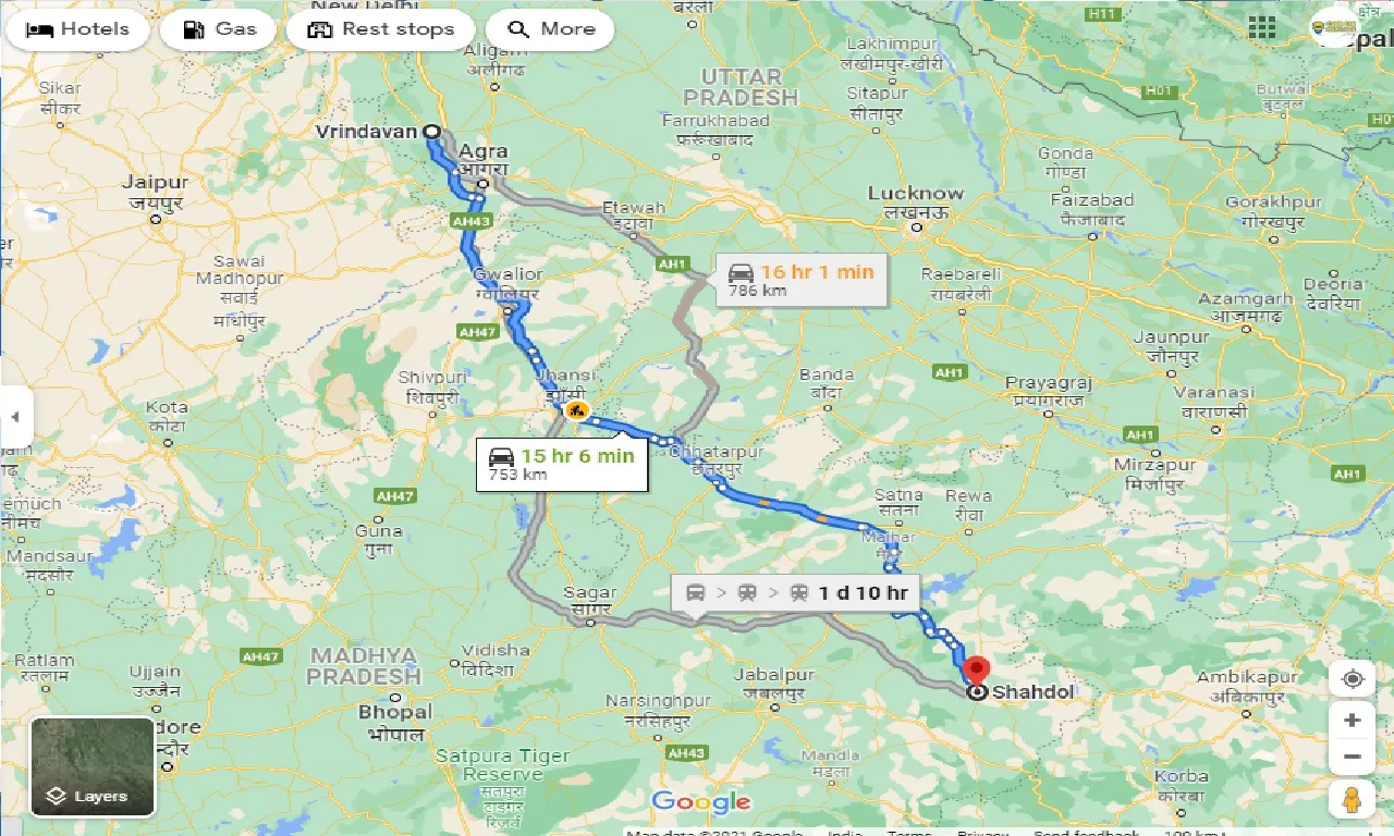vrindavan-to-shahdol-one-way