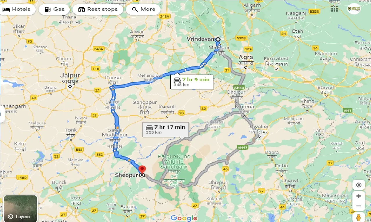 vrindavan-to-sheopur-one-way