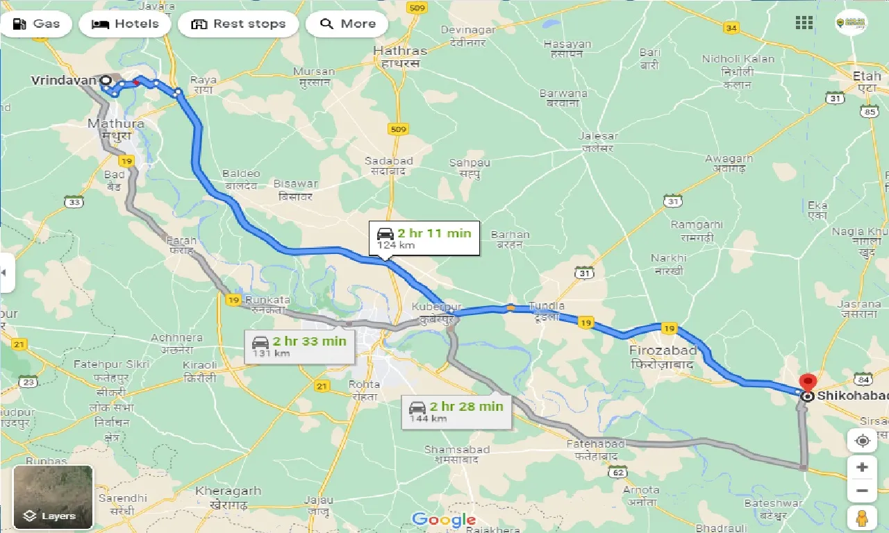 vrindavan-to-shikohabad-taxi