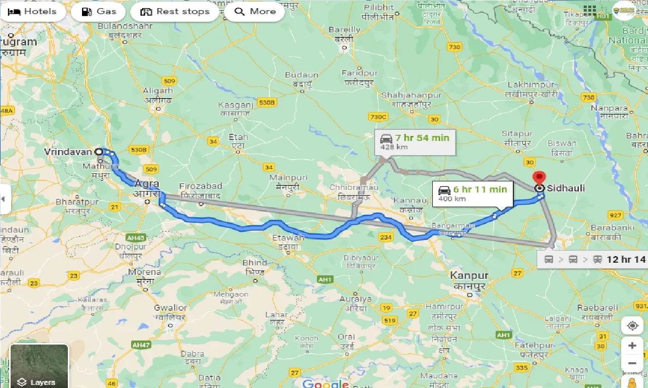 vrindavan-to-sidhauli-taxi