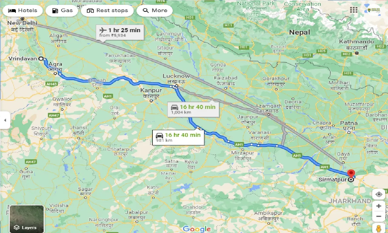 vrindavan-to-sirmatpur-taxi